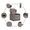 Sta-Op-Massagestoel Stof Taupe