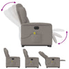 Sta-Op-Massagestoel Stof Taupe
