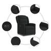 Fauteuil Verstelbaar Elektrisch Stof Zwart