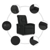 Fauteuil Verstelbaar Elektrisch Stof Zwart