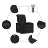 Massagestoel Stof Zwart