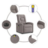 Sta-Op-Massagestoel Stof Taupe