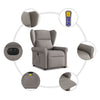 Sta-Op-Massagestoel Stof Taupe