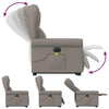 Sta-Op-Massagestoel Stof Taupe