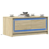 Salontafel Met Led-Verlichting Bewerkt Hout Eiken