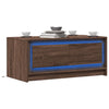 Salontafel Met Led-Verlichting Bewerkt Hout Eiken