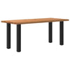 Eettafel Rechthoekig 240X100X74 Cm Massief Eikenhout Lichtbruin Zwart