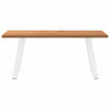 Eettafel Rechthoekig 180X80X74 Cm Massief Eikenhout Lichtbruin Wit