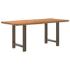 Eettafel Rechthoekig Massief Eikenhout Lichtbruin