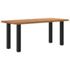 Eettafel Met Natuurlijke Rand Massief Eikenhout Rechthoekig Zwart