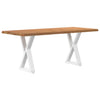 Eettafel Met Natuurlijke Rand Eikenhout Lichtbruin