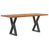 Eettafel Met Natuurlijke Rand Eikenhout Lichtbruin
