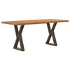 Eettafel Met Natuurlijke Rand Eikenhout Lichtbruin