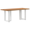 Eettafel Met Natuurlijke Rand Massief Eikenhout Rechthoekig