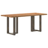Eettafel Met Natuurlijke Rand Massief Eikenhout Rechthoekig