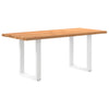 Eettafel Met Natuurlijke Rand Massief Eikenhout Rechthoekig