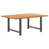 Eettafel Rechthoekig Massief Eikenhout Lichtbruin