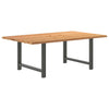 Eettafel Rechthoekig Massief Eikenhout Lichtbruin