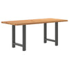Eettafel Rechthoekig Massief Eikenhout Lichtbruin