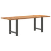 Eettafel Rechthoekig Massief Eikenhout Lichtbruin