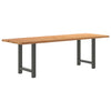 Eettafel Rechthoekig Massief Eikenhout Lichtbruin