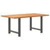 Eettafel Rechthoekig Massief Eikenhout Lichtbruin