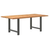 Eettafel Rechthoekig Massief Eikenhout Lichtbruin