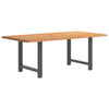 Eettafel Rechthoekig Massief Eikenhout Lichtbruin