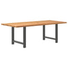 Eettafel Rechthoekig Massief Eikenhout Lichtbruin