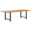 Eettafel Rechthoekig Massief Eikenhout Lichtbruin