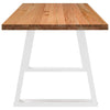 Eettafel Rechthoekig 200X80X74 Cm Massief Eikenhout Lichtbruin Wit