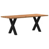 Eettafel Rechthoekig Massief Eikenhout Lichtbruin