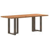 Eettafel Rechthoekig Massief Eikenhout Lichtbruin