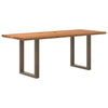 Eettafel Rechthoekig Massief Eikenhout Lichtbruin
