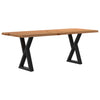 Eettafel Met Natuurlijke Rand Eikenhout Lichtbruin
