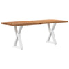 Eettafel Met Natuurlijke Rand Eikenhout Lichtbruin