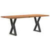 Eettafel Met Natuurlijke Rand Eikenhout Lichtbruin