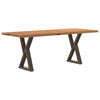 Eettafel Met Natuurlijke Rand Eikenhout Lichtbruin