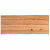 Eettafel Met Natuurlijke Rand Massief Eikenhout Rechthoekig Natuurlijk Staal
