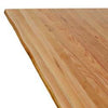 Eettafel Met Natuurlijke Rand Massief Eikenhout Rechthoekig Natuurlijk Staal