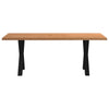 Eettafel Met Natuurlijke Rand Massief Eikenhout Rechthoekig