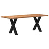 Eettafel Met Natuurlijke Rand Massief Eikenhout Rechthoekig