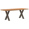 Eettafel Met Natuurlijke Rand Massief Eikenhout Rechthoekig