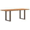 Eettafel Met Natuurlijke Rand Massief Eikenhout Rechthoekig