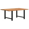 Eettafel Rechthoekig Massief Eikenhout Lichtbruin