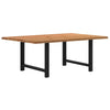 Eettafel Rechthoekig Massief Eikenhout Lichtbruin