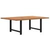 Eettafel Rechthoekig Massief Eikenhout Lichtbruin