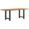 Eettafel Rechthoekig Massief Eikenhout Lichtbruin