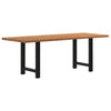 Eettafel Rechthoekig Massief Eikenhout Lichtbruin