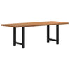 Eettafel Rechthoekig Massief Eikenhout Lichtbruin